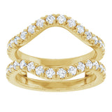 14K Yellow Gold 7/8 CTW Natural Diamond Ring Guard