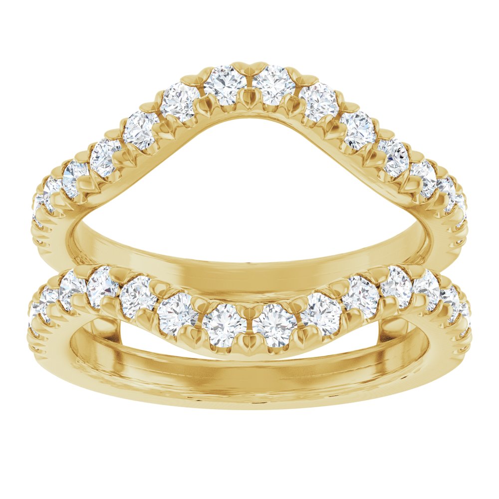 14K Yellow Gold 7/8 CTW Natural Diamond Ring Guard