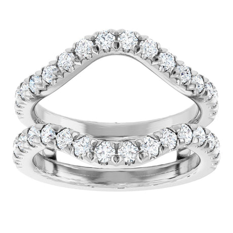 14K White Gold 7/8 CTW Lab-Grown Diamond Ring Guard