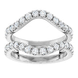 14K White Gold 7/8 CTW Lab-Grown Diamond Ring Guard