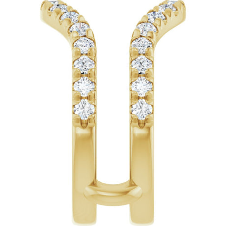 14K Yellow Gold 7/8 CTW Natural Diamond Ring Guard