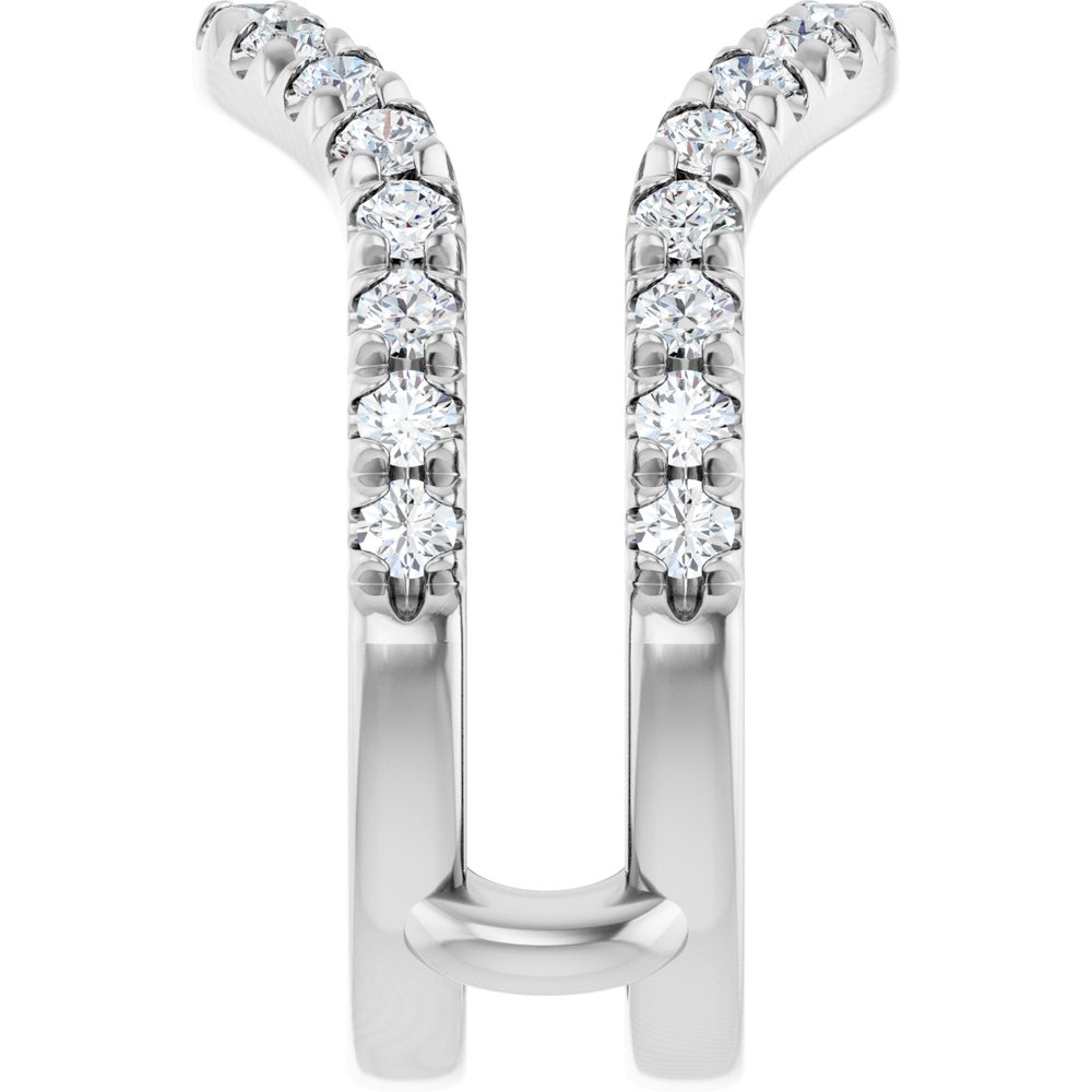14K White Gold 7/8 CTW Lab-Grown Diamond Ring Guard