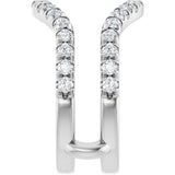 14K White Gold 7/8 CTW Lab-Grown Diamond Ring Guard