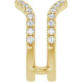 14K Yellow Gold 7/8 CTW Natural Diamond Ring Guard