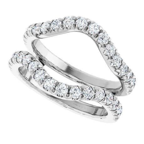 14K White Gold 7/8 CTW Lab-Grown Diamond Ring Guard