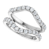 14K White Gold 7/8 CTW Lab-Grown Diamond Ring Guard