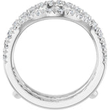 14K White Gold 7/8 CTW Lab-Grown Diamond Ring Guard