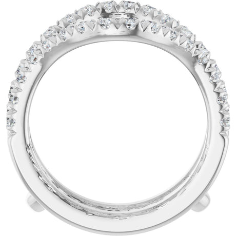 14K White Gold 7/8 CTW Lab-Grown Diamond Ring Guard