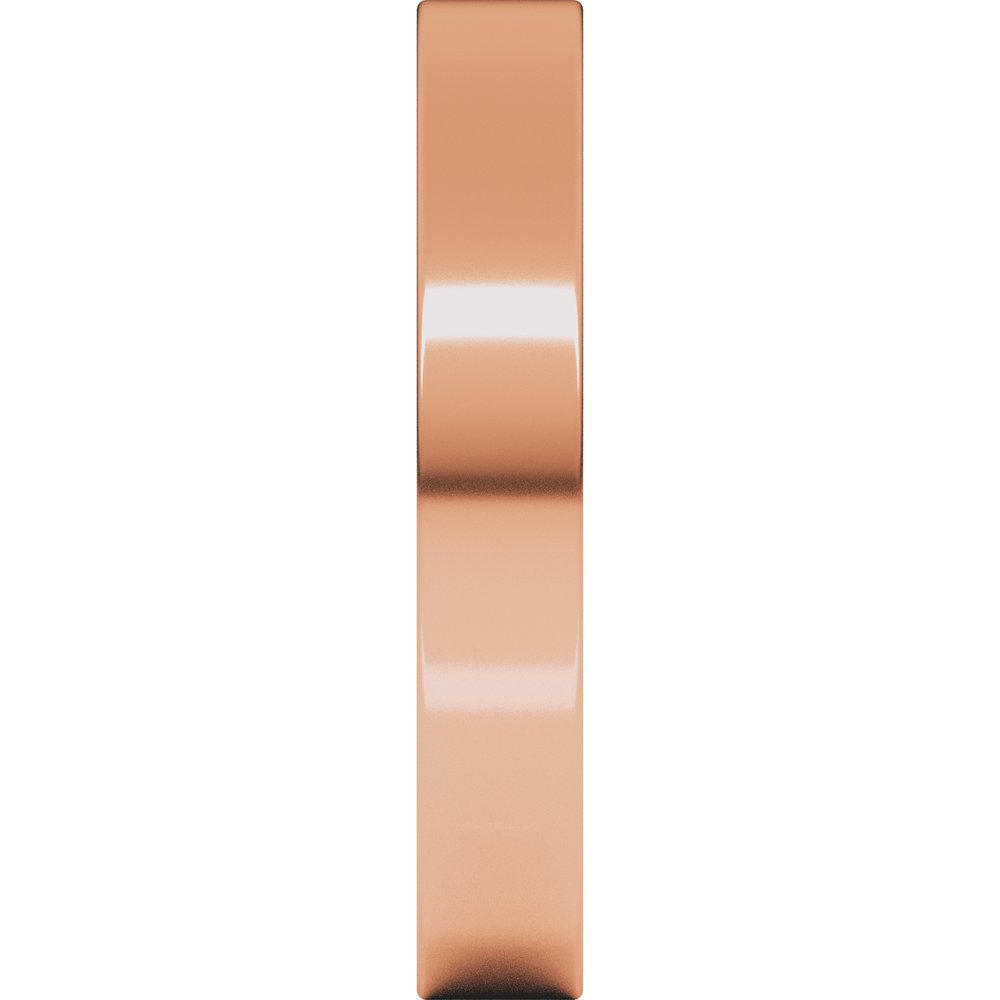14K Rose Gold 3.5 mm Comfort-Fit Flat Band Size 4