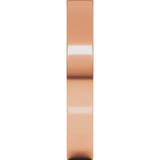 14K Rose Gold 3.5 mm Comfort-Fit Flat Band Size 4