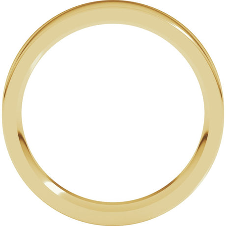 10K Yellow Gold 4.5 mm Comfort-Fit Flat Band Size 6.5