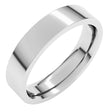 14K White Gold 4.5 mm Comfort-Fit Flat Band Size 7