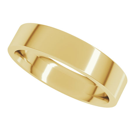 14K Yellow Gold 4.5 mm Comfort-Fit Flat Band Size 6