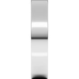 14K White Gold 4.5 mm Comfort-Fit Flat Band Size 7