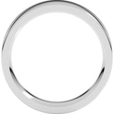 Sterling Silver 5.5 mm Comfort-Fit Flat Band Size 10.5