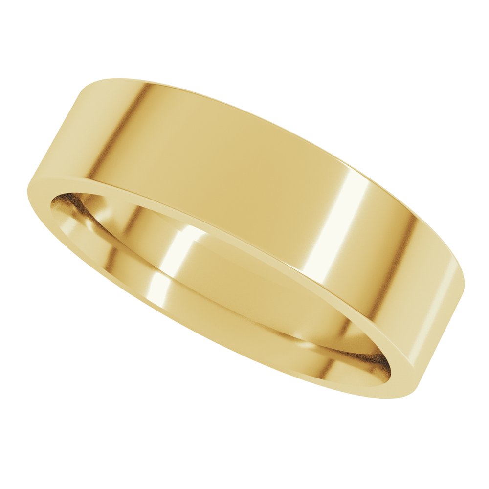 14K Yellow Gold 5.5 mm Comfort-Fit Flat Band Size 7