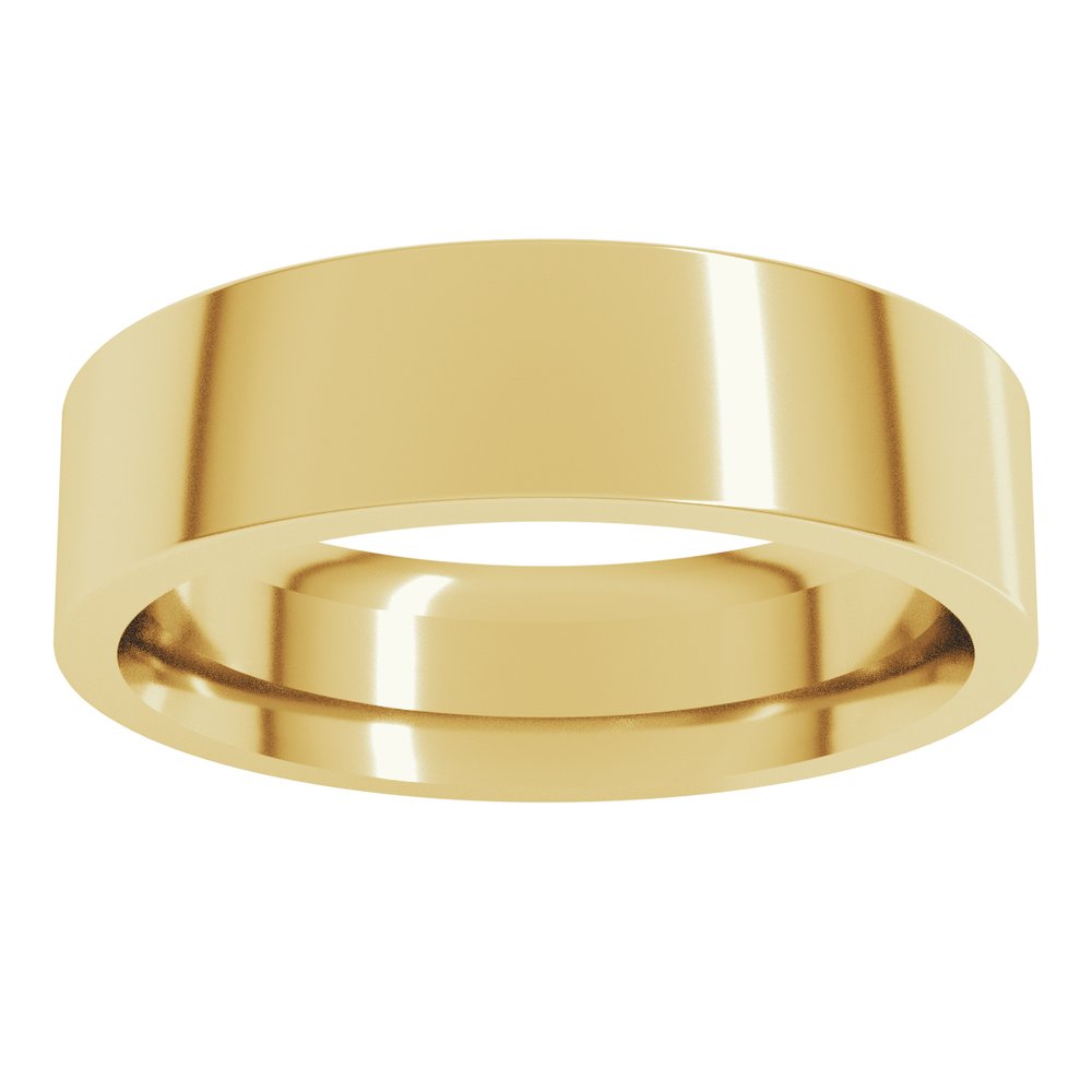 14K Yellow Gold 5.5 mm Comfort-Fit Flat Band Size 7