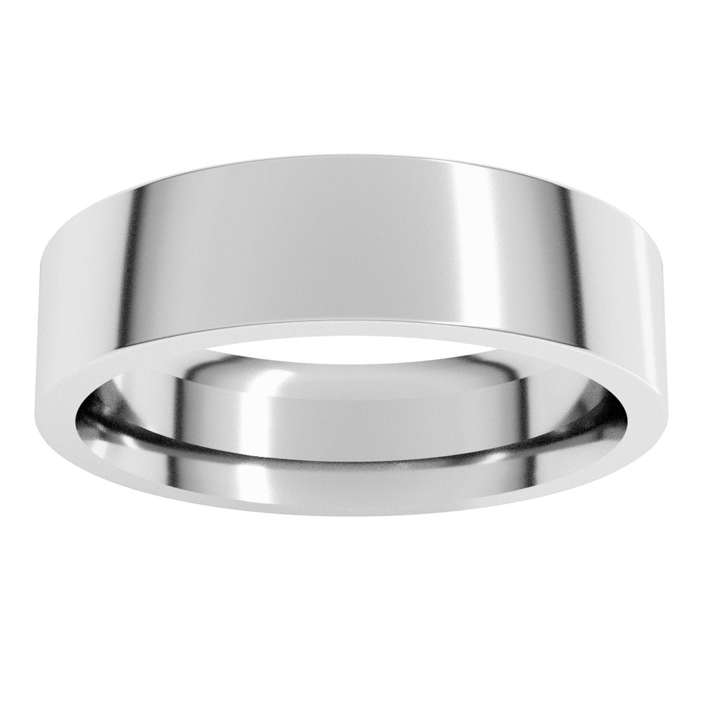 Sterling Silver 5.5 mm Comfort-Fit Flat Band Size 10.5