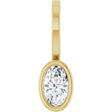 14K Yellow Gold 1/5 CT Lab-Grown Diamond Solitaire Charm/Pendant