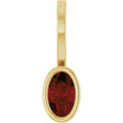 14K Yellow Gold Natural Mozambique Garnet Solitaire Charm/Pendant