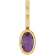 14K Yellow Gold Lab-Grown Alexandrite Solitaire Charm/Pendant