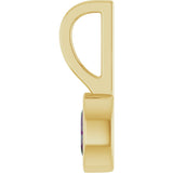 14K Yellow Gold Lab-Grown Alexandrite Solitaire Charm/Pendant