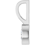 14K White Gold 1/5 CT Lab-Grown Diamond Solitaire Charm/Pendant