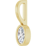 14K Yellow Gold 1/5 CT Lab-Grown Diamond Solitaire Charm/Pendant