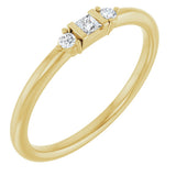 14K Yellow Gold .08 CTW Natural Diamond Stackable Ring