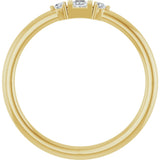 14K Yellow Gold .08 CTW Natural Diamond Stackable Ring