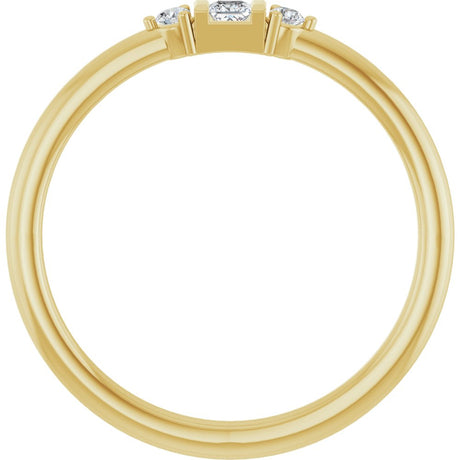 14K Yellow Gold .08 CTW Natural Diamond Stackable Ring