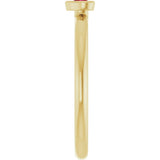 14K Yellow Gold Lab-Grown Ruby Stackable Ring