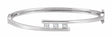 14K White Gold 5/8 CTW Natural Diamond Bangle 6 1/2" Bracelet   
