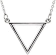 14K White Triangle 16" Necklace