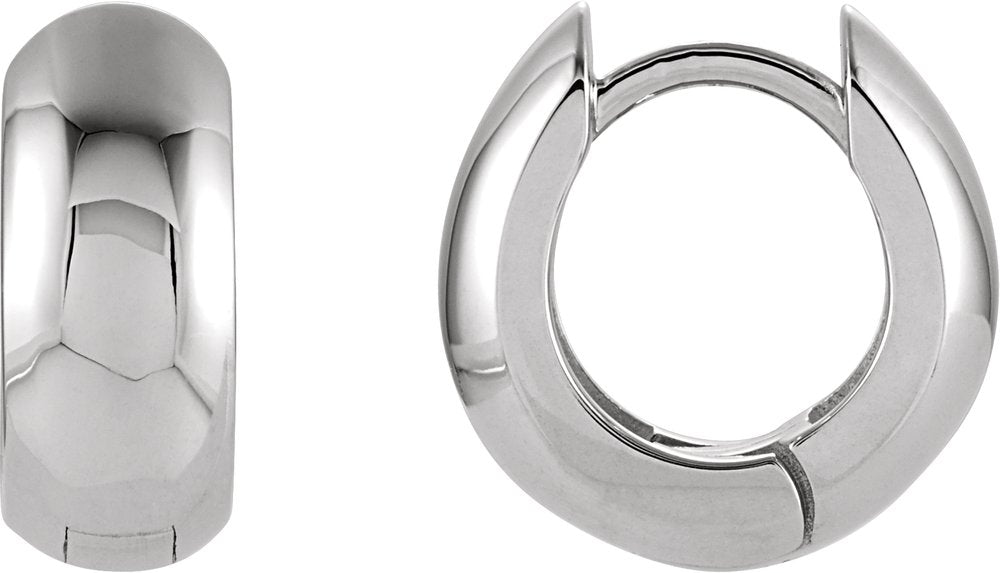 Sterling Silver Hinged 12.7 mm Hoop 
Earrings