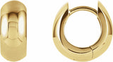 14K Yellow Hinged Hoop Earrings