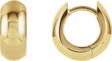 14K Yellow Gold Hinged 12.7 mm Hoop 
Earrings