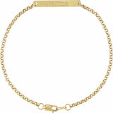 14K Yellow Gold Engravable Link 7" Bracelet