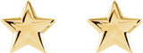 18K Yellow Star Earrings