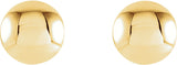 18K Yellow Circle Earrings