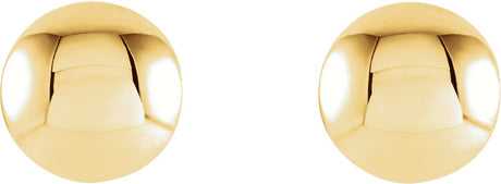 18K Yellow Circle Earrings