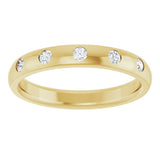14K Yellow Gold .02 CTW Natural Diamond Anniversary Band Size 4