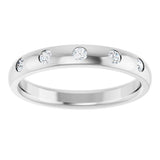 14K White Gold .02 CTW Natural Diamond Anniversary Band Size 7