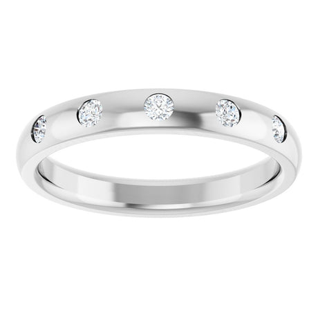 10K White Gold .025 CTW Lab-Grown Diamond Anniversary Band Size 8.5