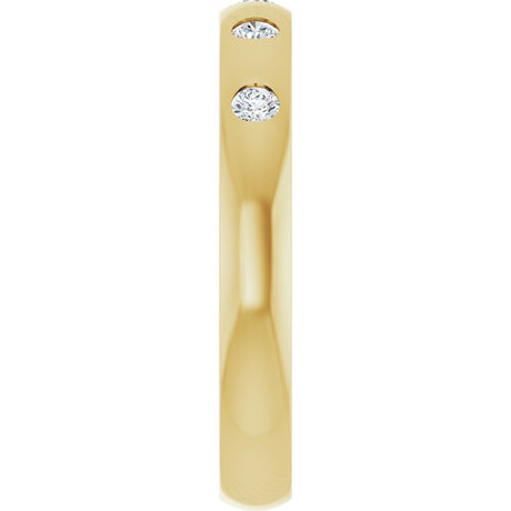 14K Yellow Gold .025 CTW Lab-Grown Diamond Anniversary Band Size 7
