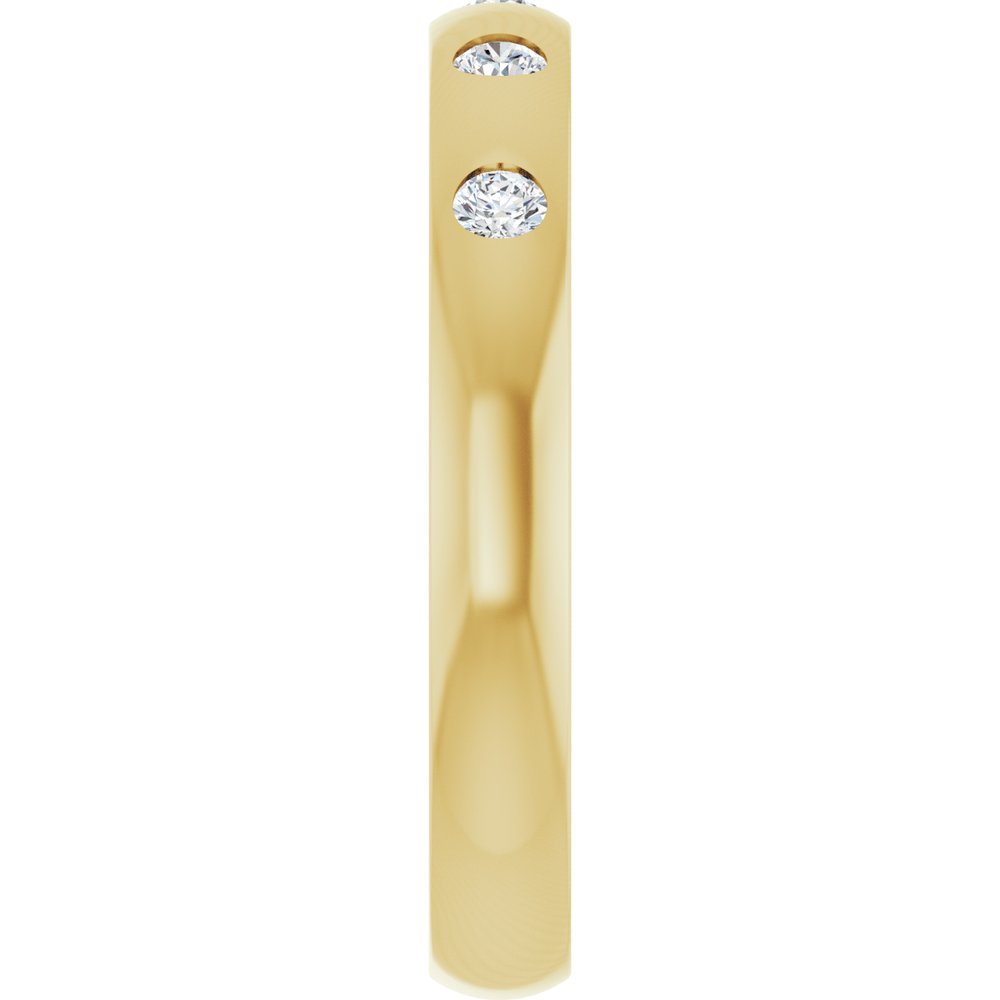 14K Yellow Gold .08 CTW Lab-Grown Diamond Anniversary Band Size  6.5