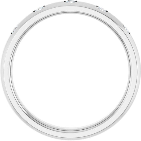 10K White Gold .025 CTW Lab-Grown Diamond Anniversary Band Size 8.5