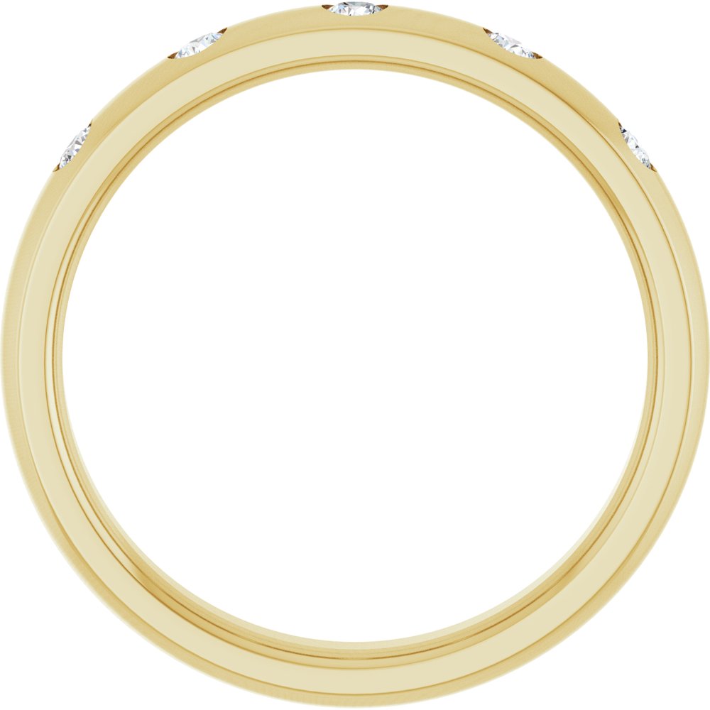10K Yellow Gold .025 CTW Lab-Grown Diamond Anniversary Band Size 6.5