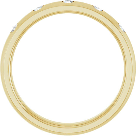10K Yellow Gold .025 CTW Lab-Grown Diamond Anniversary Band Size 6.5