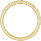 14K Yellow Gold .08 CTW Lab-Grown Diamond Anniversary Band Size  6.5
